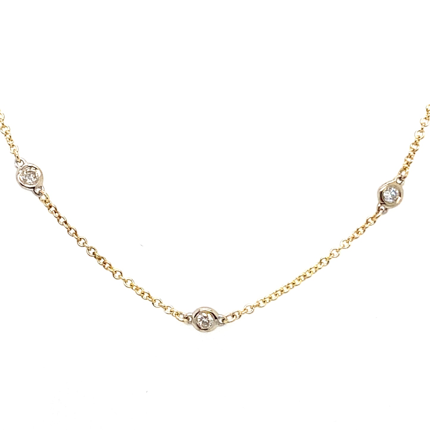 Chain Necklace with Diamonds