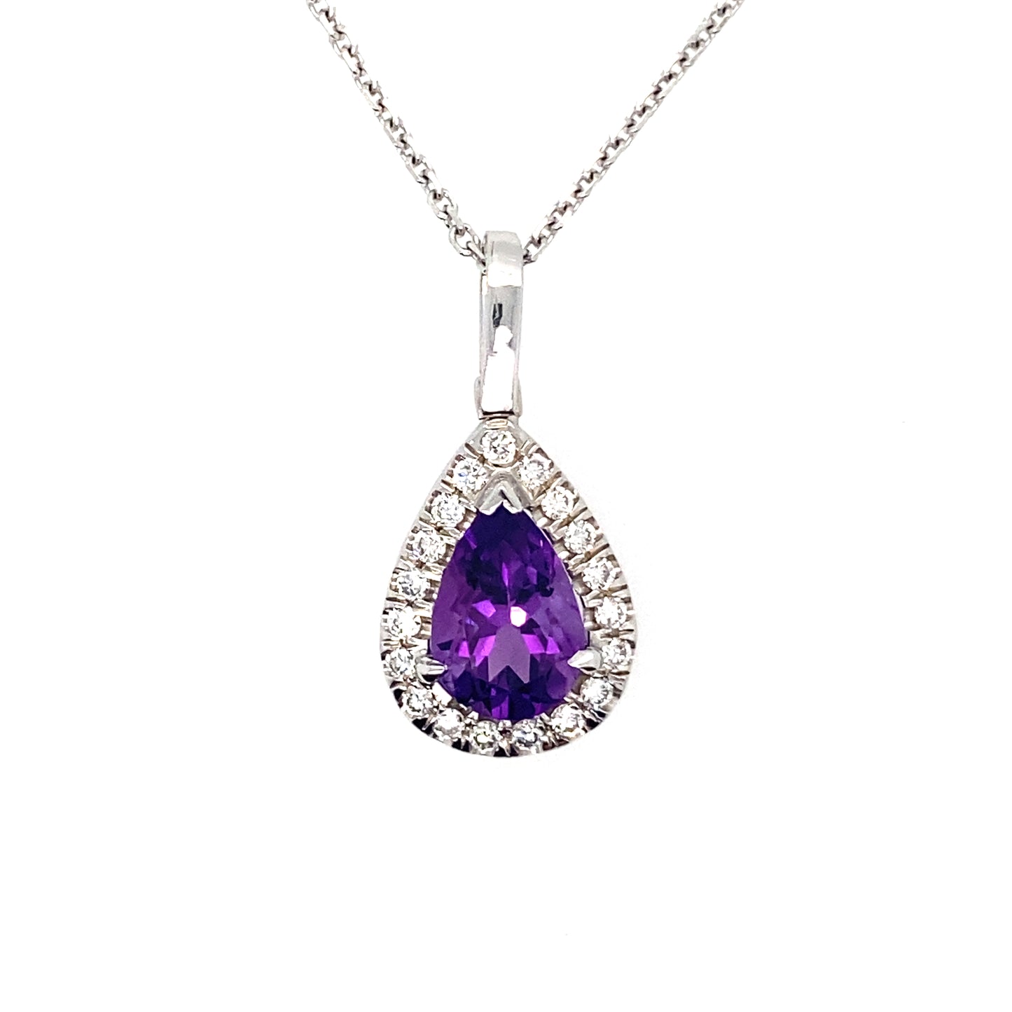 Purple with diamonds necklace