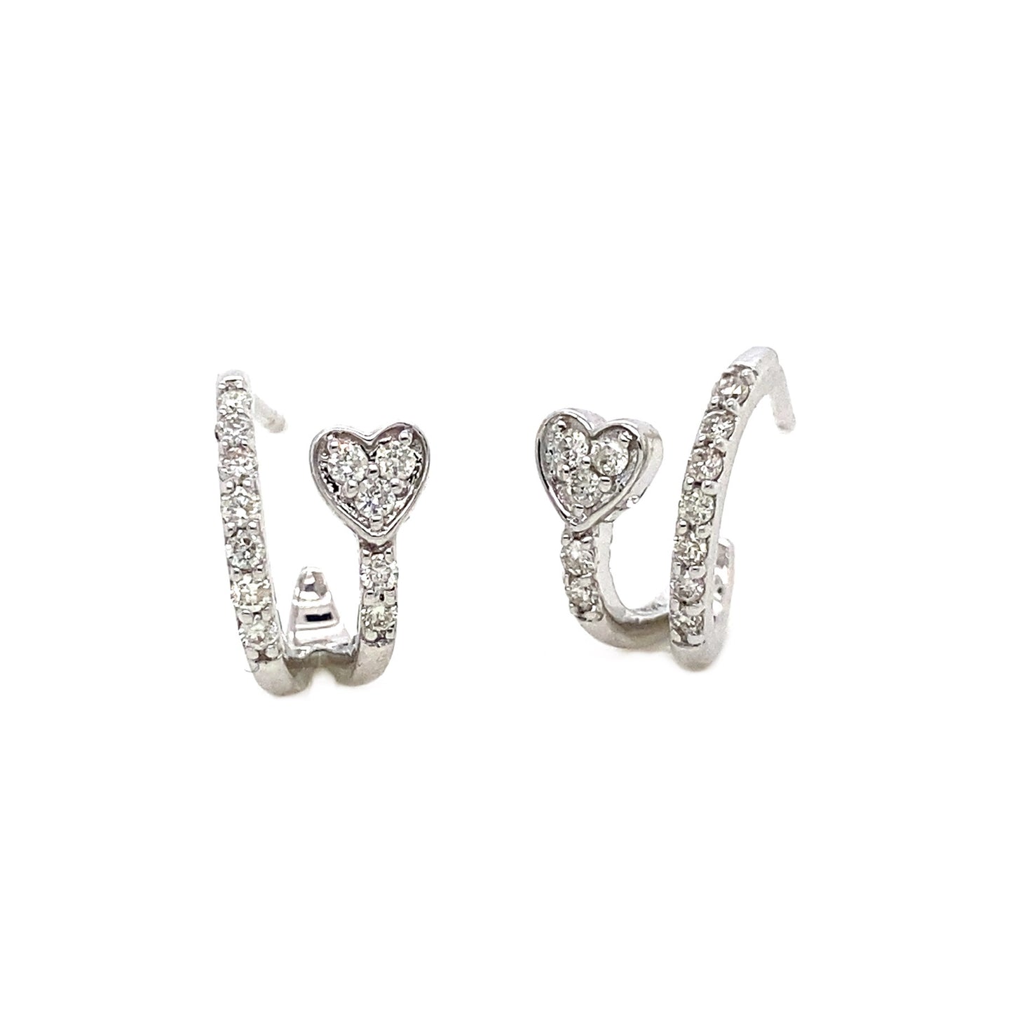 Diamond Heart Earrings